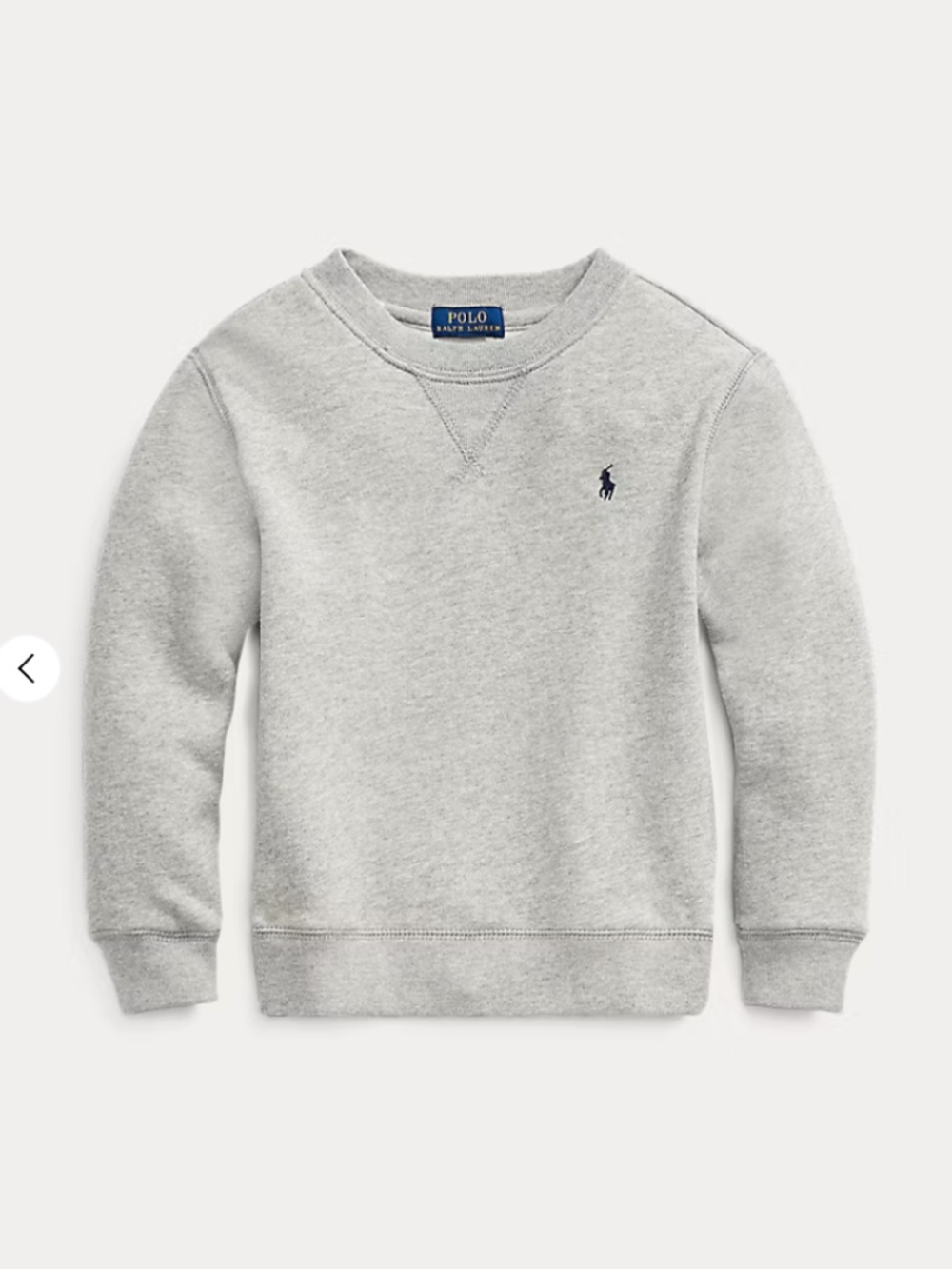 Ralph Lauren Toddler Fleece Sweatshirt in Grey